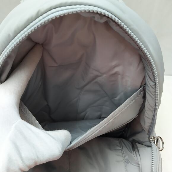 Michael Kors Gray Nylon Quilted Top Handle Zipper Pockets Backpack main image 15